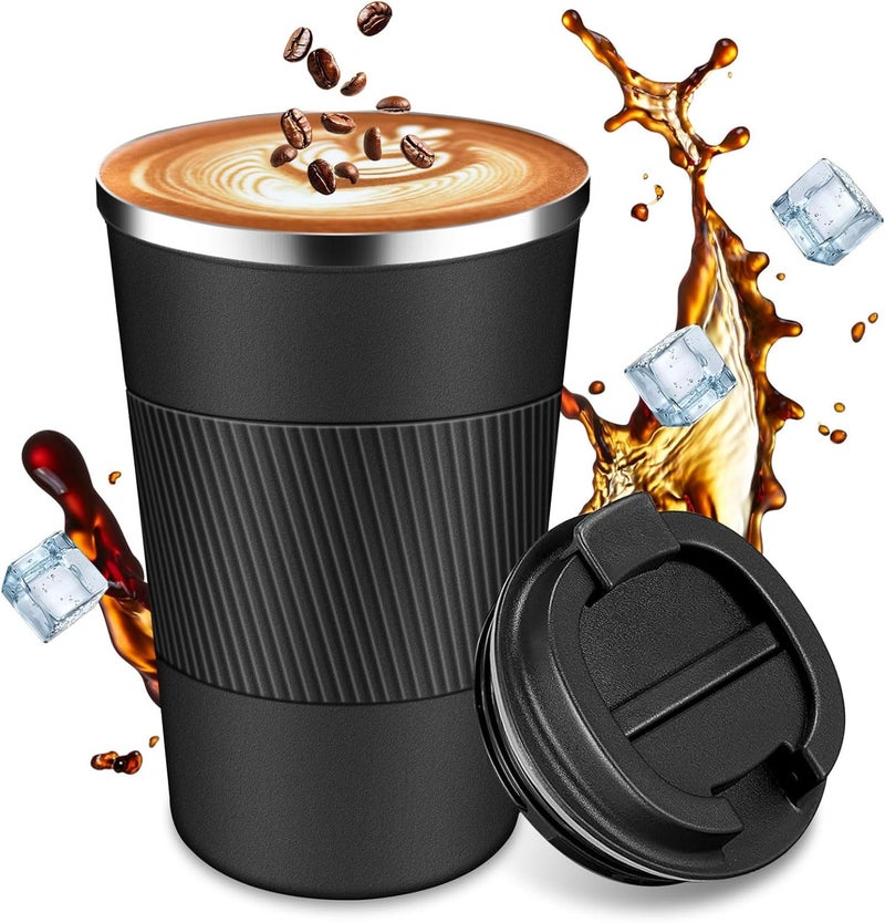 LCKDHM Insulated Travel Coffee Cup with Leak Proof Lid,To Go Camping Stainless Steel Vacuum Coffee Mug, Reusable Coffee Tumblers Hot & Cold Drinks Gifts Multiple Sizes and Colors - Image 1